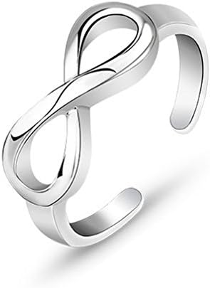 Moccasinton Elegant Women Gorgeous 925 Sterling Silver Plated Infinity Love Jewelry Sets-Adjustable Ring, Pendant Necklace and Bracelet Sets