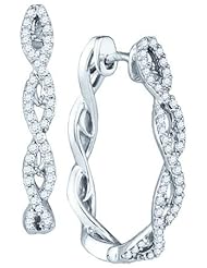 0.49CTW DIAMOND FASHION HOOPS