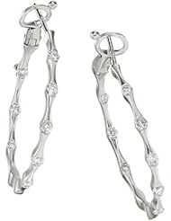 14K White Gold Diamond Hoop Earrings - 0.50 Ct. -- LIFETIME WARRANTY