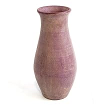 Handmade Classic Finesse Ceramic Earthenware Flower Vase In Violet