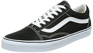 Vans Unisex Old Skool Black/True White Skate Shoe 7 Men US / 8.5 Women US