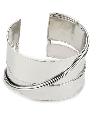 Devon Leigh <br/>Hammered Slit Cuff Bracelet