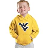 West Virginia Mountaineers Kids 4-7 Gold adidas Tackle Twill Hooded Sweatshirt