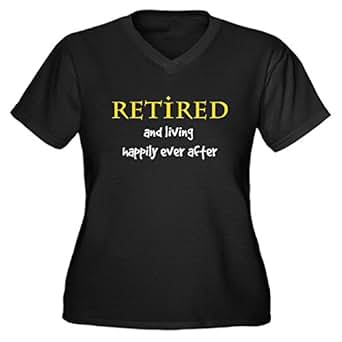 Amazon.com: CafePress Women's Plus Size Dark V-Neck T-Shirt - Retirement Women's Plus Size V 