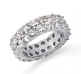5 1/2 Carat Diamond Platinum Eternity Round Eternity Band