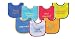 7-Pack Funny Sayings Baby Bibs (Blue)
