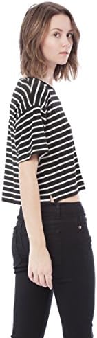 ALYGNE Womens Basic Short Sleeve Jersey Crop Top Shirt