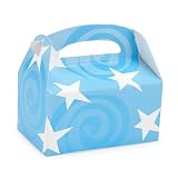 Light Blue with White Stars Empty Favor Boxes (4) Party Supplies