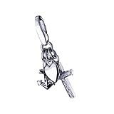 Giorgio Martello Silver Cross, Heart & Anchor Charm