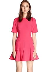 Sexy Flared-Skirt Peplum Polyester/Spandex Short Sleeves Skater Dress/Club Dress/Party Dress 