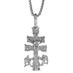 Sterling Silver Carabaca Cross Pendant, 11/16 in. (18mm)