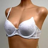 E.Basics Satin White Convertible Bra #0028 sz 38A