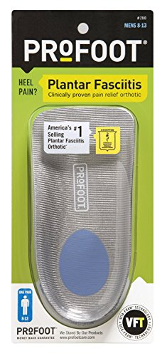 PROFOOT Plantar Fasciitis Orthotics, Men's 8-13, 2 Pair's
