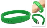 4GB Green Silicone USB Wristband / Flashband Pen Drive?Water Resistant?Optional Password Protection?Plug & Play for Windows XP, 7, Vista Desktop / Netbook / Laptop / Notebook, iMac, Macbook
