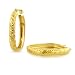 41bs9JiAfWL. SL75  14K Yellow Gold Diamond Cut Polish Hoop Earrings