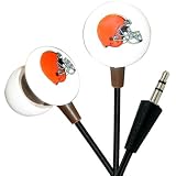 iHip NFF10200CLB NFL Cleveland Browns Mini Ear Buds, Brown
