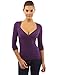 PattyBoutik Women's V Neck Ruched Long Sleeve Blouse