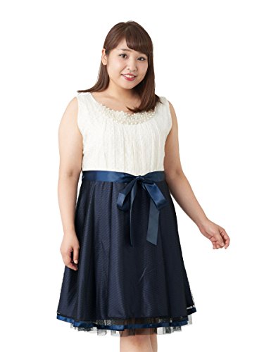 (リジェイ) Re-J ビジュー装飾切替ドレス 大きいサイズ