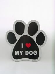 I Love My Dog - Paw Shape Magnet
