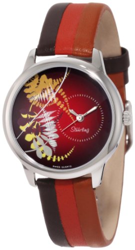 Stuhrling Original Women's 199A.1215H40 Fougere Swiss-Quartz Red Dial Watch