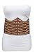 TFJ Women Fashion Wide Corset Belt Gold Metal Chains Elastic Brown Stretch S M