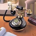 NIB Antique Replia French Porcelain Phone Black