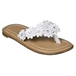 Toddler Girls' Cherokee&reg; Jestina Flower Thong Sandals - White