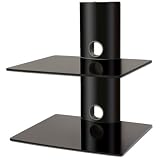 Black 2 shelf equipment support unit