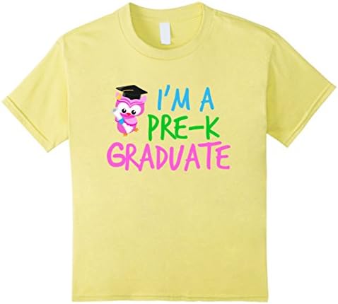 Kids I'm A Pre-K Graduate Girls T-Shirt 6 Lemon