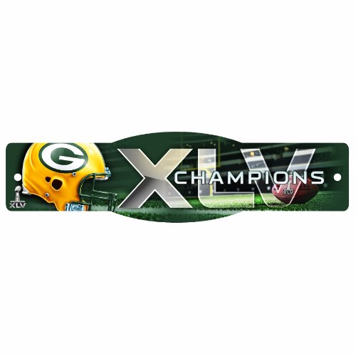 NFL Green Bay Packers Super Bowl Champs 4.5-by-17 Sign