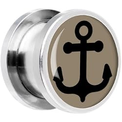 0 Gauge Steel Anchor Screw Fit Plug