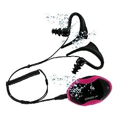 SPEEDO Aquabeat MP3 4Go Wasserdichter MP3-Player 4GB (wasserdicht bis 3 Meter Tiefe), pink