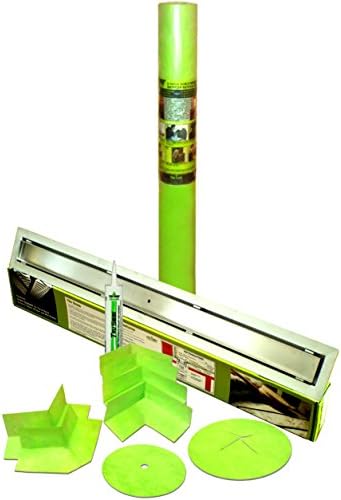 110 SQFT Trugard Waterproof Shower Kit with 28" LINEAR DRAIN Tile-in Grate Kit - fits 42" x 42" shower