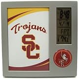 USC TROJANS LCD DESK CLOCK ALARM PHOTO FRAME