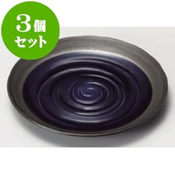 【クリックでお店のこの商品のページへ】3個セット 丸和皿 るり鳴門6.5丸皿 [19.5x2.6cm] 和食 料亭 旅館 飲食店 業務用： ホーム＆キッチン