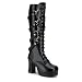 3 3/4 Inch Gothic Boot Womens Platform Boots Chunky Heel Straps Lace Up