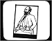 Decorated Mouse Pad with man, 