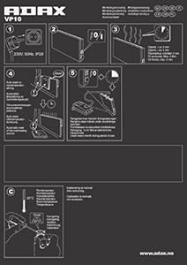 Purchase  Adax 400 Watt Slimline  Electric Wall Mounted Panel Convector Heater
