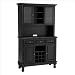 Home Styles Premier Wood Top Buffet Server with 2 door Hutch in Black