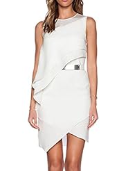 Asymmetric Chiffon/Velvet Cocktail Long Sleeves Sleeveless Evening Dress/Party Dress 