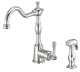 Danze D401557PNV Opulence Single Handle Kitchen Faucet with Matching Side Spray Polished Nickel Danze D401557PNV Opulence Single Handle Kitchen Faucet with Matching Side Spray Polished Nickel