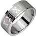 Spikes 316L Stainless Steel Roman Numerals Ring