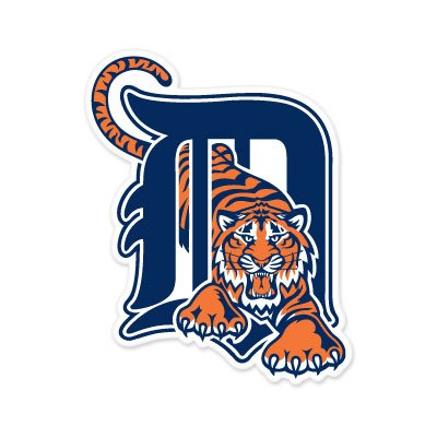 Detroit Tigers MLB car bumper sticker decal (4