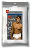 Mens Hanes 6 Pair Value Classics Full-Cut Briefs White