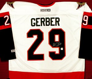 Martin Gerber Signed Ottawa Senators White CCM Replica Jersey