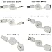 31 Inch USB Retractable Data and Charge Cable for iPod Video Nano Shuffle - Creative Vision:M - Zen V Plus - Sandisk Sansa E200 Series - Microsoft Zune Image