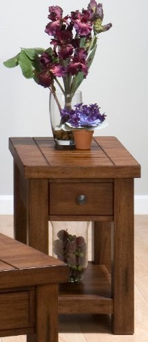 Braeburn Rough Hewn Cherry Chairside Table