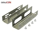 Produkt-Bild: deleyCON Einbaurahmen Einbauwinkel 5,25 f&uuml;r 3,5 Festplatten, Einbauschienen, Schienen Rahmen Festplattenrahmen Wechselrahmen. f&uuml;r jede WD, Samsung, Seagate, Hitachi, Toshiba Festplatte 3,5 zoll mit IDE oder SATA I II III SATA 3 Anschluss inklusive Schrauben