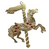Gloria Duchin Goldtone Carousel Horse Ornament