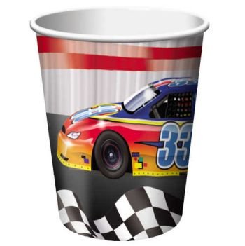 START YOUR ENGINES Car Racing NASCAR 9 oz. Hot/Cold Party Cups (8 Count)